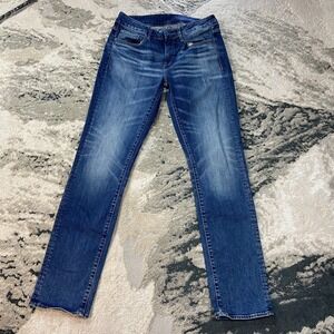 G-Star Raw 3301 Deconstructed Straight Jeans Womens 30x32 Blue Whiskering Denim